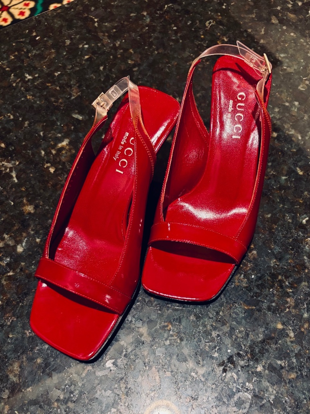 GUCCI⎻Lipstick Red Slingbacks, US 5 (EU 34.5) - Picture 2 of 8